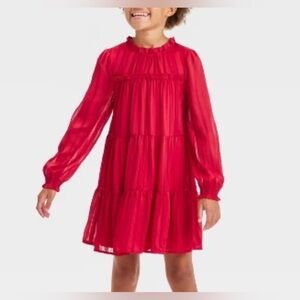 Cat & Jack woven red dress.
